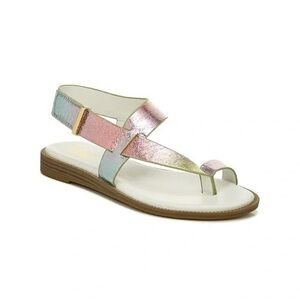 Franco Sarto Pink Gensi Leather Sandals Womens Size 10